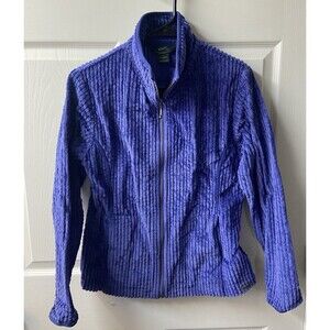 Woolrich Vintage Corduroy Full Zip Jacket Womens Small Ultra Violet Wide Rib